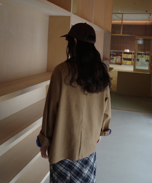 SallyLunn(サリーラン)の「【azusa×SallyLunn】Relaxed Tailored Jacket / リラックステーラードジャケット(テーラードジャケット・レディース・ダークブラウン/ブラウン・FREE)」の8枚目の写真