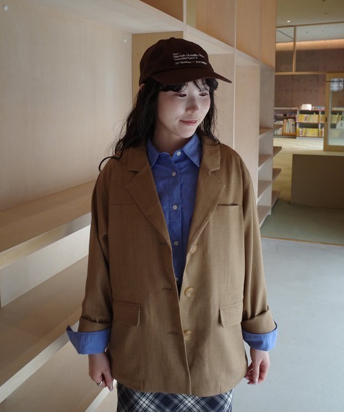 SallyLunn(サリーラン)の「【azusa×SallyLunn】Relaxed Tailored Jacket / リラックステーラードジャケット(テーラードジャケット・レディース・ダークブラウン/ブラウン・FREE)」の5枚目の写真