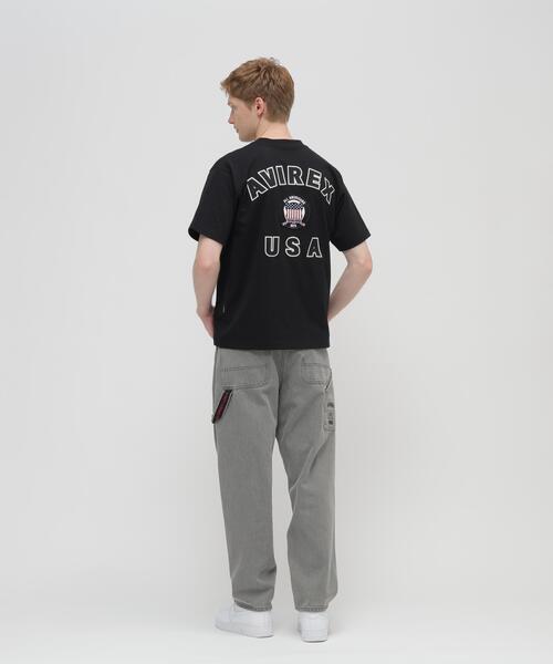 AVIREX(アヴィレックス)の「SIGNATURE VARSITY LOGO T-SHIRT / シグネチャーバーシティー ロゴ 半袖Tシャツ / AVIREX / アヴィレックス(Tシャツ/カットソー・メンズ・ホワイト/ブラック/レッド/ブルー・MEDIUM/LARGE/X-LARGE/XX-LARGE)」の7枚目の写真