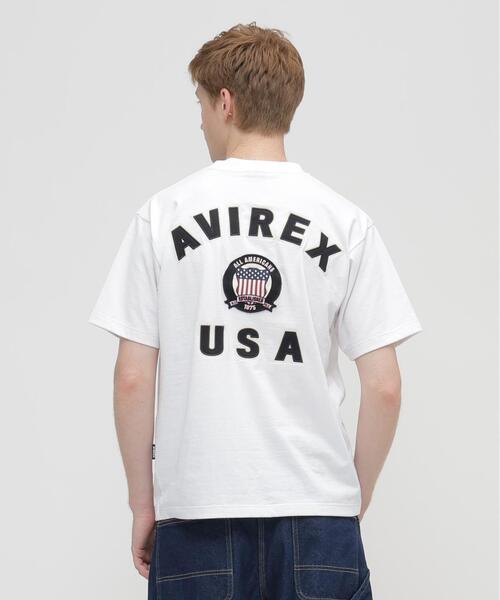 AVIREX(アヴィレックス)の「SIGNATURE VARSITY LOGO T-SHIRT / シグネチャーバーシティー ロゴ 半袖Tシャツ / AVIREX / アヴィレックス(Tシャツ/カットソー・メンズ・ホワイト/ブラック/レッド/ブルー・MEDIUM/LARGE/X-LARGE/XX-LARGE)」の11枚目の写真