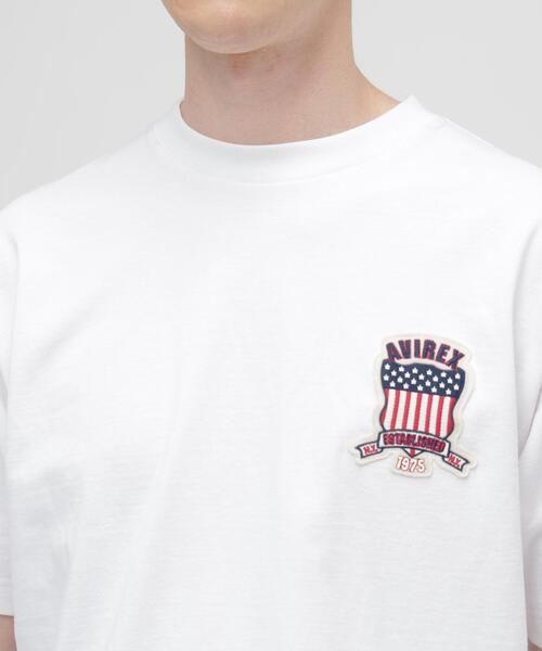 AVIREX(アヴィレックス)の「SIGNATURE VARSITY LOGO T-SHIRT / シグネチャーバーシティー ロゴ 半袖Tシャツ / AVIREX / アヴィレックス(Tシャツ/カットソー・メンズ・ホワイト/ブラック/レッド/ブルー・MEDIUM/LARGE/X-LARGE/XX-LARGE)」の16枚目の写真