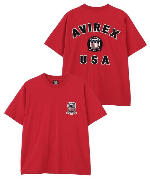 AVIREX(アヴィレックス)の「SIGNATURE VARSITY LOGO T-SHIRT / シグネチャーバーシティー ロゴ 半袖Tシャツ / AVIREX / アヴィレックス(Tシャツ/カットソー・メンズ・ホワイト/ブラック/レッド/ブルー・MEDIUM/LARGE/X-LARGE/XX-LARGE)」の4枚目の写真