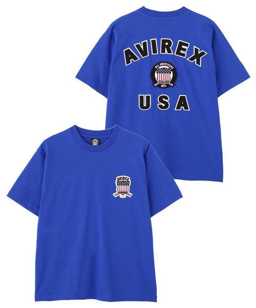 AVIREX(アヴィレックス)の「SIGNATURE VARSITY LOGO T-SHIRT / シグネチャーバーシティー ロゴ 半袖Tシャツ / AVIREX / アヴィレックス(Tシャツ/カットソー・メンズ・ホワイト/ブラック/レッド/ブルー・MEDIUM/LARGE/X-LARGE/XX-LARGE)」の3枚目の写真