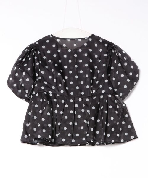 Sawa a la mode(サワアラモード)の「ドット柄シアーペプラムブラウス(シャツ/ブラウス・レディース・ブラック・FREE)」の22枚目の写真
