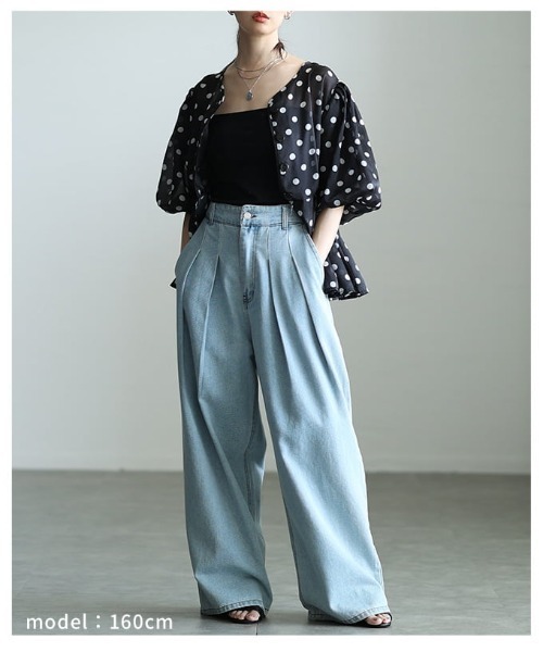 Sawa a la mode(サワアラモード)の「ドット柄シアーペプラムブラウス(シャツ/ブラウス・レディース・ブラック・FREE)」の13枚目の写真