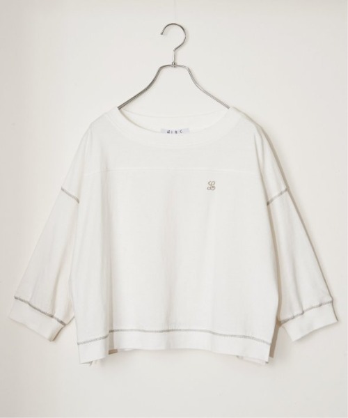 LBC(エルビーシー)の「コットンリブフットボール七分袖Tシャツ(Tシャツ/カットソー・レディース・ホワイト/ブラック/パープル・M/L)」の8枚目の写真