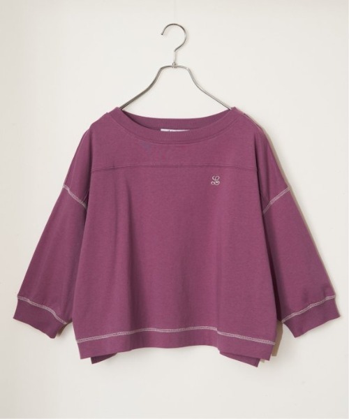 LBC(エルビーシー)の「コットンリブフットボール七分袖Tシャツ(Tシャツ/カットソー・レディース・ホワイト/ブラック/パープル・M/L)」の9枚目の写真