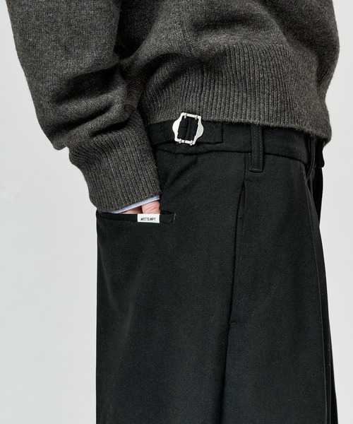 WETTEMPT（ウィテンプト）の「FLANNEL 2 TUCK SLACKS / フランネル2タックスラックス（スラックス・メンズ・ブラック/チャコールグレー・MEDIUM/LARGE/SMALL）」の11枚目の写真