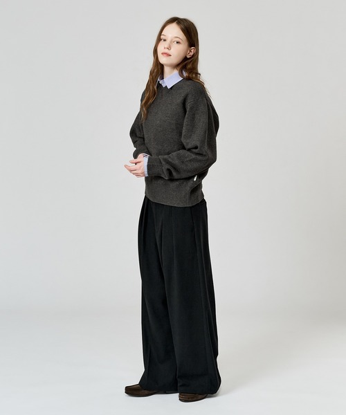 WETTEMPT（ウィテンプト）の「FLANNEL 2 TUCK SLACKS / フランネル2タックスラックス（スラックス・メンズ・ブラック/チャコールグレー・MEDIUM/LARGE/SMALL）」の15枚目の写真