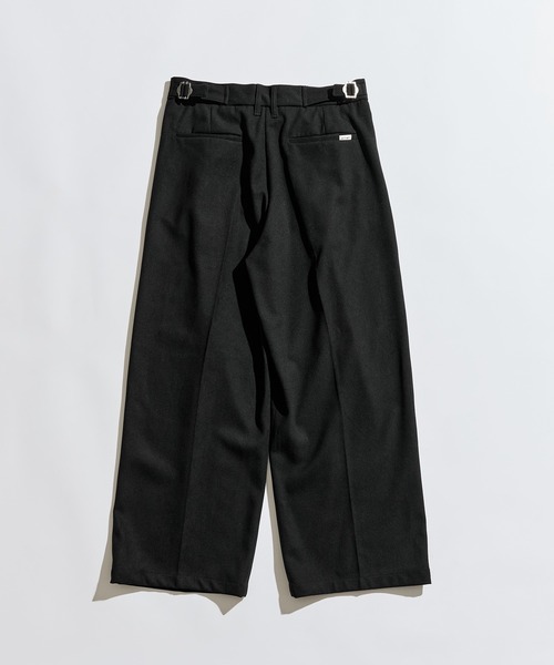 WETTEMPT（ウィテンプト）の「FLANNEL 2 TUCK SLACKS / フランネル2タックスラックス（スラックス・メンズ・ブラック/チャコールグレー・MEDIUM/LARGE/SMALL）」の4枚目の写真