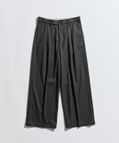 WETTEMPT（ウィテンプト）の「FLANNEL 2 TUCK SLACKS / フランネル2タックスラックス（スラックス・メンズ・ブラック/チャコールグレー・MEDIUM/LARGE/SMALL）」の17枚目の写真