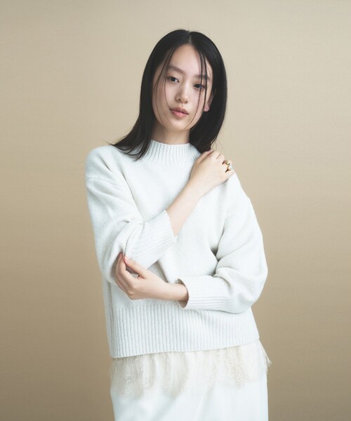 cloenc(クロエンス)の「【美フォルム】ラメハイネックニット(ニット/セーター・レディース・ブルーグリーン/ワインレッド/ボルドー/グレー系その他7/ベージュ系その他7/オフホワイト/パープル系1・02)」の10枚目の写真