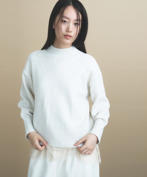 cloenc(クロエンス)の「【美フォルム】ラメハイネックニット(ニット/セーター・レディース・ブルーグリーン/ワインレッド/ボルドー/グレー系その他7/ベージュ系その他7/オフホワイト/パープル系1・02)」の11枚目の写真