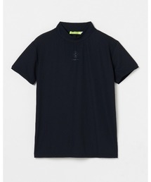 【VIVA HEART/GOLF】 ナイロンサッカー ハーフジップ半袖モックネックシャツ