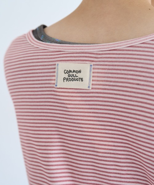 common gull products.(コモンガルプロダクツ)の「ひとえふたえパックロンtee(Tシャツ/カットソー・レディース・パープル系/チャコール/レッド系/ミント/ネイビー/サックスブルー・SMALL/MEDIUM/LARGE)」の7枚目の写真