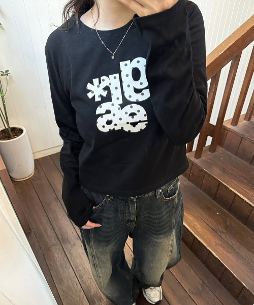 GRAVER（グレーバー）の「[UNISEX]GRAE-S DOT ロングスリーブ Tシャツ_5color（Tシャツ/カットソー・レディース・ホワイト・SMALL/MEDIUM/LARGE）」の3枚目の写真