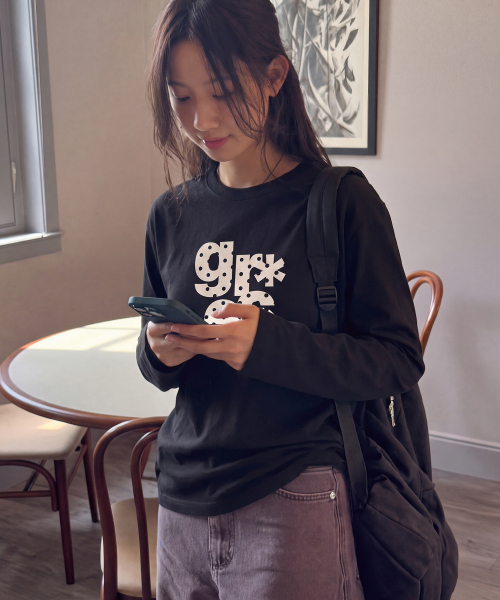 GRAVER（グレーバー）の「[UNISEX]GRAE-S DOT ロングスリーブ Tシャツ_5color（Tシャツ/カットソー・レディース・ホワイト・SMALL/MEDIUM/LARGE）」の5枚目の写真