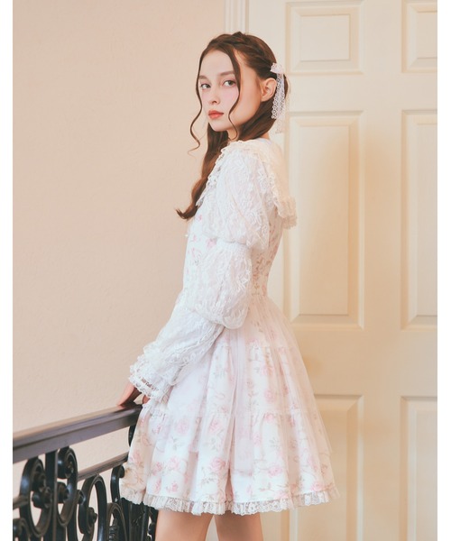 mellfy memory(メルフィーメモリー)の「Rose perfume tulle veil onepiece(ワンピース・レディース・ピンク/ブラック・M/S)」の12枚目の写真