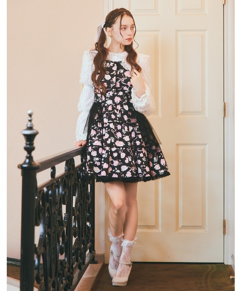 mellfy memory(メルフィーメモリー)の「Rose perfume tulle veil onepiece(ワンピース・レディース・ピンク/ブラック・M/S)」の15枚目の写真