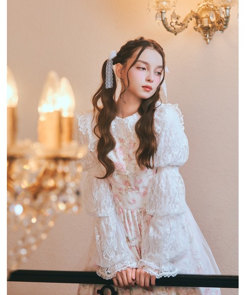 mellfy memory(メルフィーメモリー)の「Rose perfume tulle veil onepiece(ワンピース・レディース・ピンク/ブラック・M/S)」の7枚目の写真