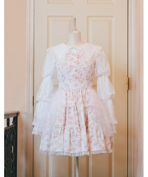 mellfy memory(メルフィーメモリー)の「Rose perfume tulle veil onepiece(ワンピース・レディース・ピンク/ブラック・M/S)」の20枚目の写真