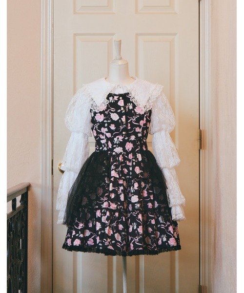 mellfy memory(メルフィーメモリー)の「Rose perfume tulle veil onepiece(ワンピース・レディース・ピンク/ブラック・M/S)」の22枚目の写真