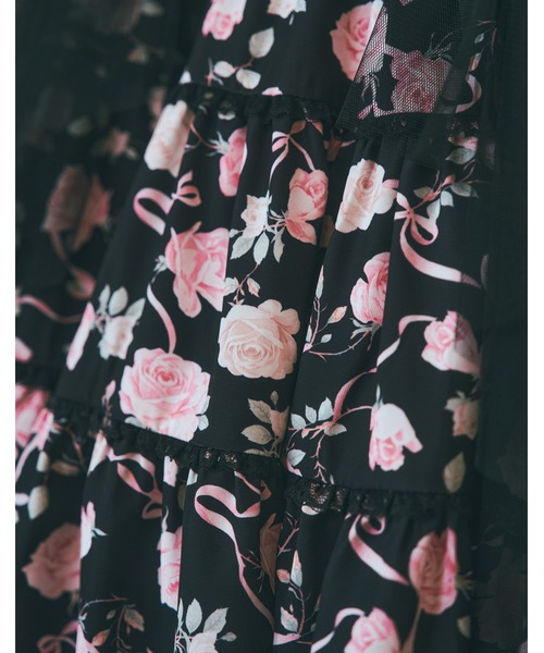 mellfy memory(メルフィーメモリー)の「Rose perfume tulle veil onepiece(ワンピース・レディース・ピンク/ブラック・M/S)」の18枚目の写真