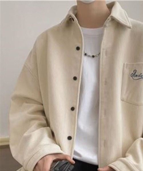 KELVIN(ケルヴァン)の「Wide Rib Corduroy Pocket Shirt ワイドリブコーデュロイポケットシャツ(シャツ/ブラウス・メンズ・ブラック/アイボリー・MEDIUM/LARGE)」の4枚目の写真