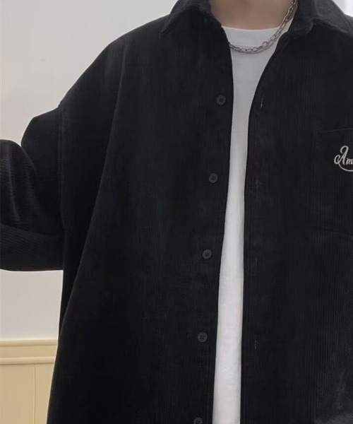 KELVIN(ケルヴァン)の「Wide Rib Corduroy Pocket Shirt ワイドリブコーデュロイポケットシャツ(シャツ/ブラウス・メンズ・ブラック/アイボリー・MEDIUM/LARGE)」の9枚目の写真