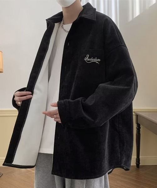 KELVIN(ケルヴァン)の「Wide Rib Corduroy Pocket Shirt ワイドリブコーデュロイポケットシャツ(シャツ/ブラウス・メンズ・ブラック/アイボリー・MEDIUM/LARGE)」の10枚目の写真