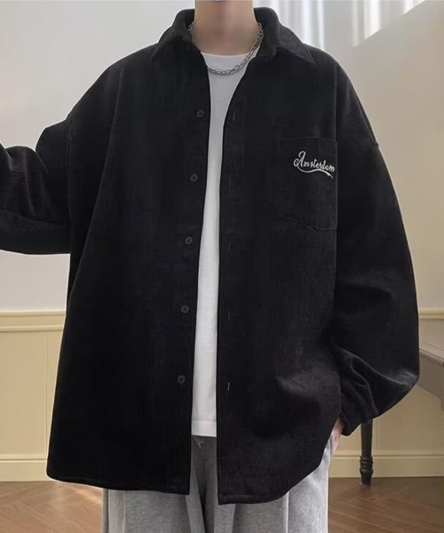 KELVIN(ケルヴァン)の「Wide Rib Corduroy Pocket Shirt ワイドリブコーデュロイポケットシャツ(シャツ/ブラウス・メンズ・ブラック/アイボリー・MEDIUM/LARGE)」の12枚目の写真