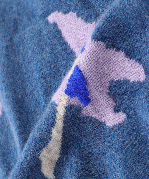 WISM(ウィズム)の「ADRIAN CASHMERE / エイドリアン カシミア Gargyle Sweater(ニット/セーター・メンズ・イエロー/ブルー・X-LARGE)」の6枚目の写真