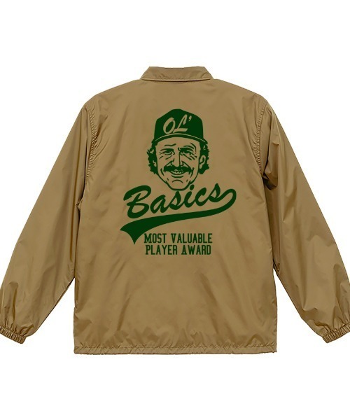 Ol' Basics(オールベーシックス)の「Ol' Basics(オール・ベーシックス) コーチジャケット イラスト ロゴ バックプリント 裏トリコット アウター レディース(ナイロンジャケット・レディース・ネイビー/ブラック/ブラウン系/バーガンディー・S)」の3枚目の写真
