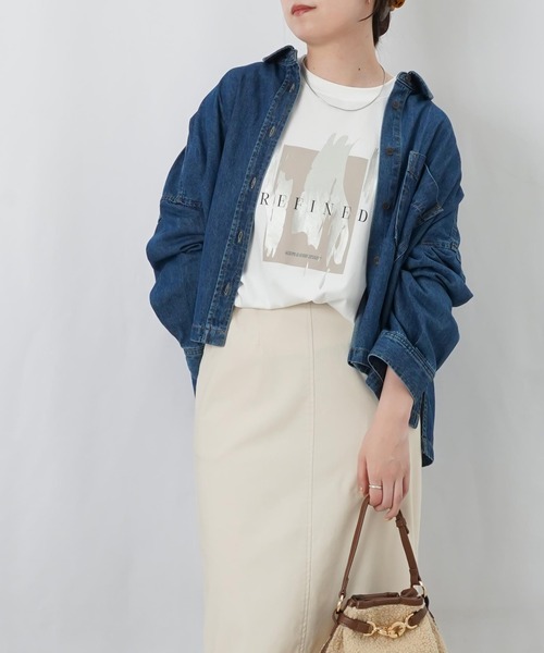 LUCA/LADY LUCK LUCA(ルカ/レディラックルカ)の「LC/LLL 箔プリントロンT(Tシャツ/カットソー・レディース・オフホワイト/グレー/ブラック・FREE)」の1枚目の写真