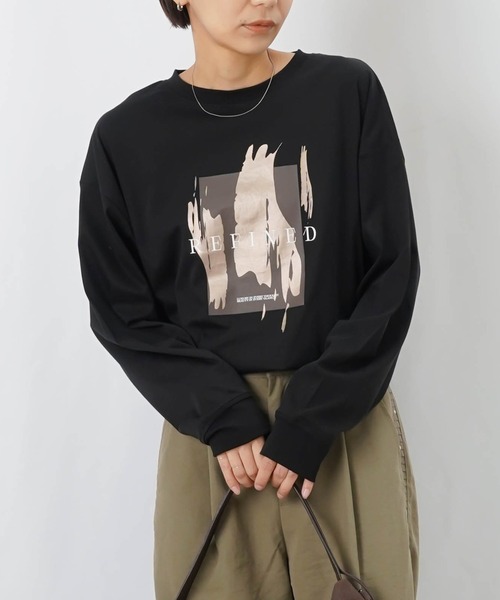 LUCA/LADY LUCK LUCA(ルカ/レディラックルカ)の「LC/LLL 箔プリントロンT(Tシャツ/カットソー・レディース・オフホワイト/グレー/ブラック・FREE)」の11枚目の写真