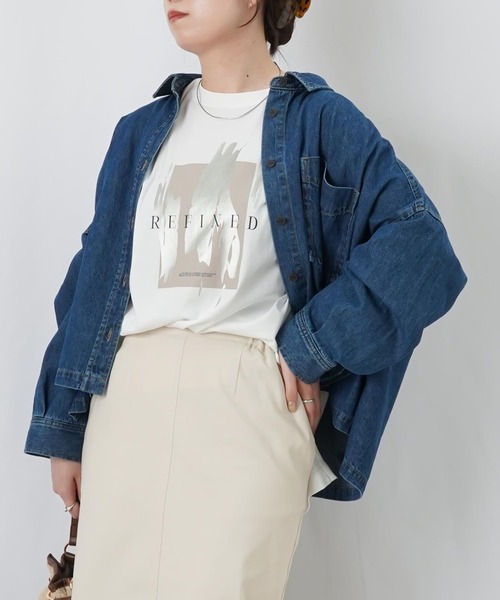 LUCA/LADY LUCK LUCA(ルカ/レディラックルカ)の「LC/LLL 箔プリントロンT(Tシャツ/カットソー・レディース・オフホワイト/グレー/ブラック・FREE)」の4枚目の写真