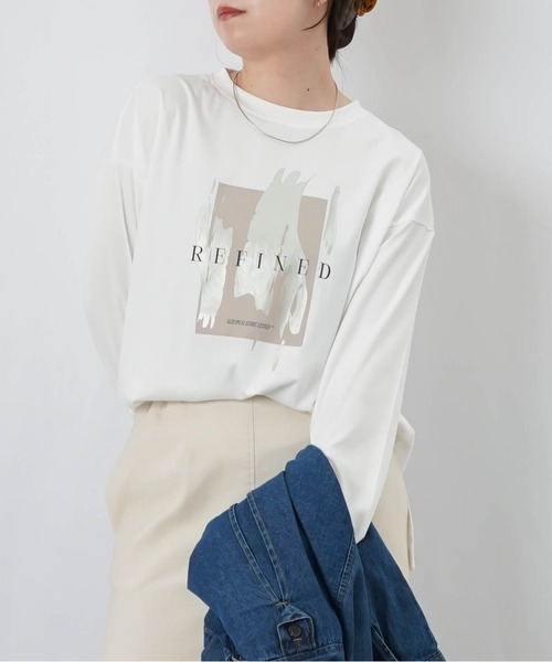 LUCA/LADY LUCK LUCA(ルカ/レディラックルカ)の「LC/LLL 箔プリントロンT(Tシャツ/カットソー・レディース・オフホワイト/グレー/ブラック・FREE)」の6枚目の写真