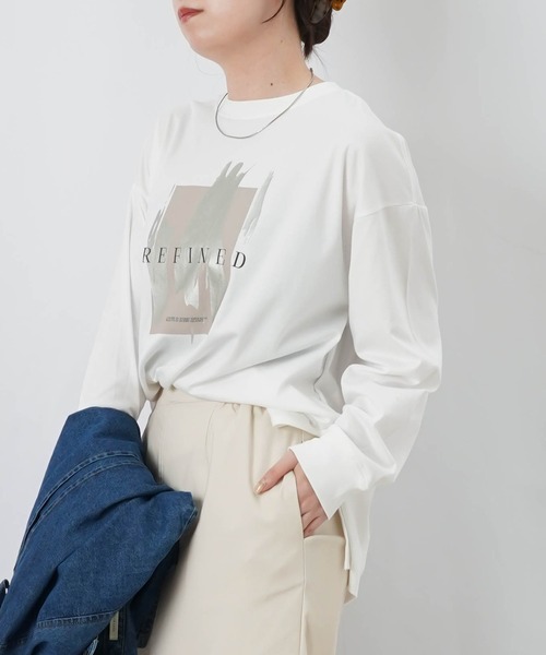 LUCA/LADY LUCK LUCA(ルカ/レディラックルカ)の「LC/LLL 箔プリントロンT(Tシャツ/カットソー・レディース・オフホワイト/グレー/ブラック・FREE)」の7枚目の写真