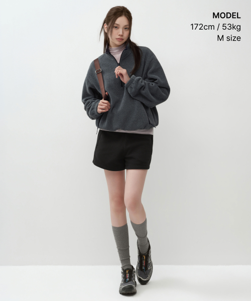 MUSINSA STANDARD WOMAN（ムシンサスタンダードウーマン）の「ウィメンズポーラフリースクォータージップアップ[グレー]（スウェット・レディース・その他・SMALL/MEDIUM/LARGE/X-SMALL）」の2枚目の写真