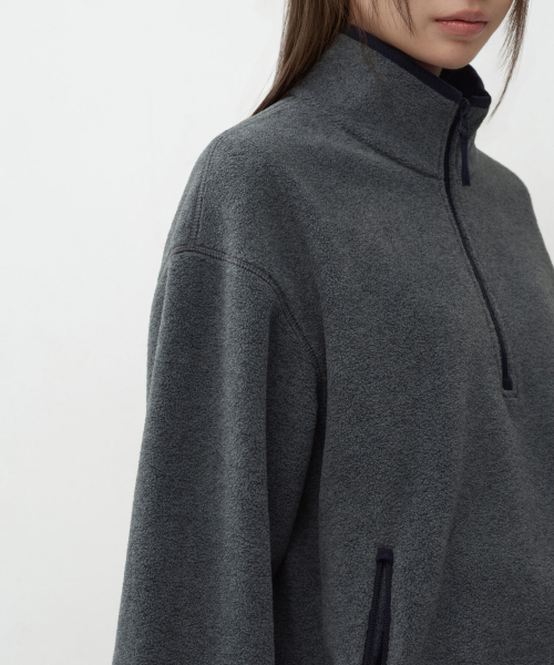 MUSINSA STANDARD WOMAN（ムシンサスタンダードウーマン）の「ウィメンズポーラフリースクォータージップアップ[グレー]（スウェット・レディース・その他・SMALL/MEDIUM/LARGE/X-SMALL）」の5枚目の写真