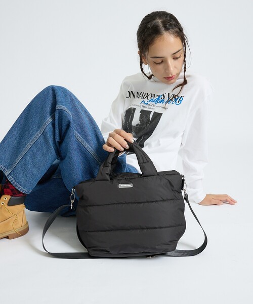 ROOTOTE(ルートート)の「【ROOTOTE / TOTE/ルートート】ルートート】FEATHER ROO 2WAY BAG / フェザールー 2WAYバッグ/ユニセックス(ショルダーバッグ・メンズ・ブラック/オフホワイト/シルバー/ブロンズ・フリー)」の1枚目の写真