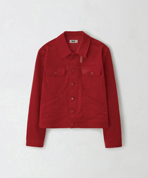 R-4（アールフォー）の「R-0078 / PLUSH CORD TRUCKER(レッド)（デニムジャケット）」