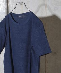 SHIPS JET BLUE | SHIPS JET BLUE: ジャガードパイルTシャツ 16ss■(Tシャツ/カットソー)