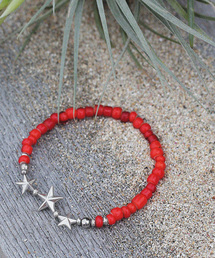 SunKu | STAR BEADS BRACELET-RED(ブレスレット)