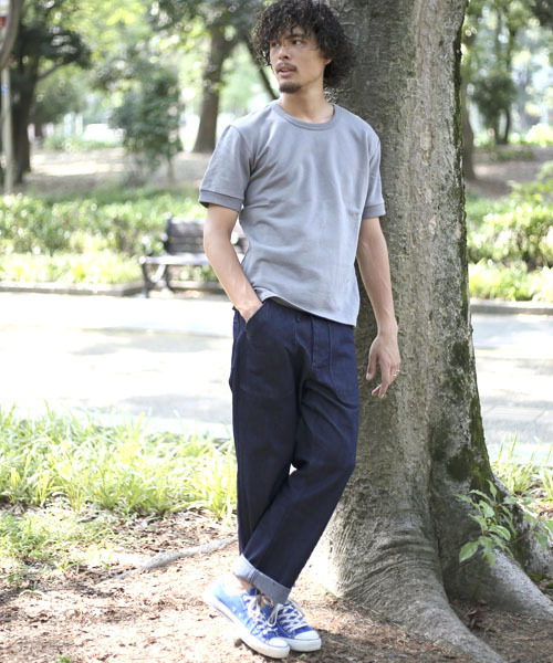 Denime（ドゥニーム）の「スーベニア柄半袖スウェット（スウェット・メンズ・グレー/オートミール・LARGE/MEDIUM/X-LARGE）」の12枚目の写真