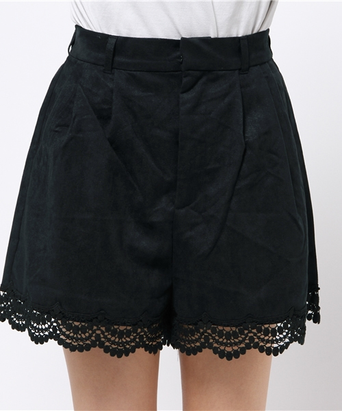 Heather（ヘザー）の「フェイクスエード＊レースショートパンツ　731585 （その他パンツ・レディース・ネイビー/ダークブラウン/ライトブラウン・FREE）」の7枚目の写真