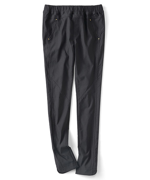 IEDIT（イディット）の「ＩＥＤＩＴレーベルコレクション　切り替え効果で美脚をかなえる　マシュマロタッチフラミンゴスキニーパンツ（その他パンツ・レディース・オフホワイト/ブラック・SMALL/NS/2T/LARGE/3T/XX-LARGE/X-LARGE/MEDIUM/NM）」の5枚目の写真