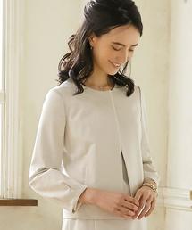 green label relaxing | [洗濯可能/ミラノリブ] ◆CR C/L N/Cジャケット-JSP(ノーカラージャケット)