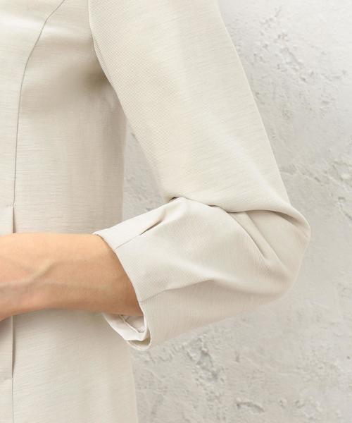 green label relaxing（グリーンレーベルリラクシング）の「[洗濯可能/ミラノリブ] ◆CR C/L N/Cジャケット-JSP ◆（ノーカラージャケット・レディース・ベージュ/ネイビー・40/42/44/34/36/38/46）」の10枚目の写真