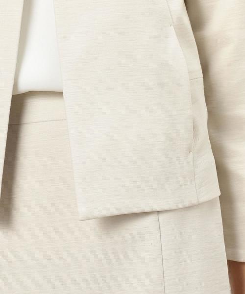 green label relaxing（グリーンレーベルリラクシング）の「[洗濯可能/ミラノリブ] ◆CR C/L N/Cジャケット-JSP ◆（ノーカラージャケット・レディース・ベージュ/ネイビー・40/42/44/34/36/38/46）」の11枚目の写真